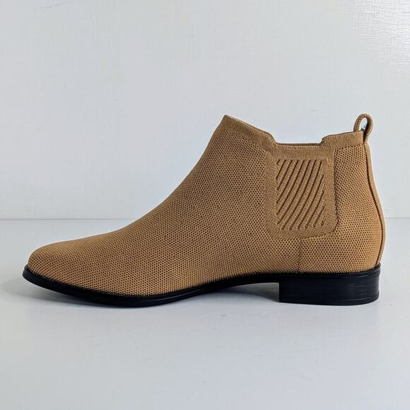Vivaia Ankle Boots Ryan Womens EU 41 Tan Nutmeg Square Toe Pull On Soft Knit - Picture 9 of 14
